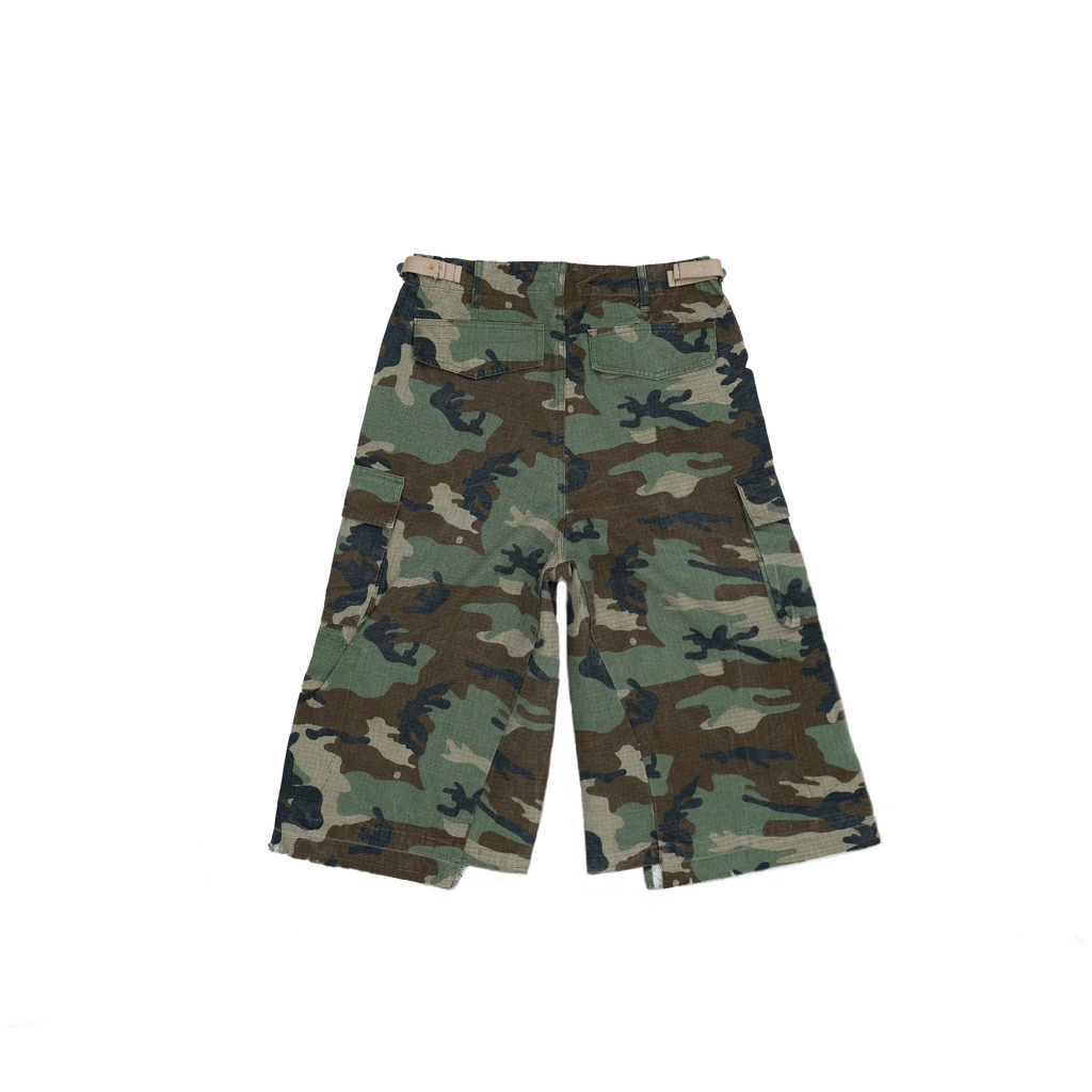 Green Camo Cargo Shorts