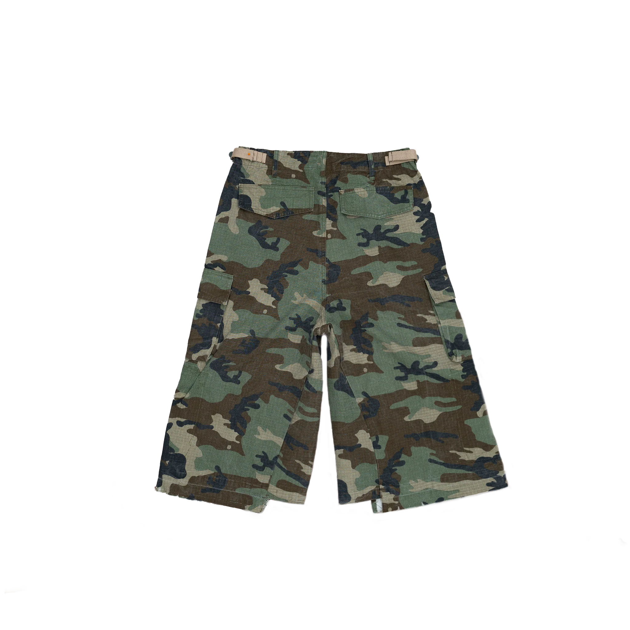 Green Camo Cargo Shorts