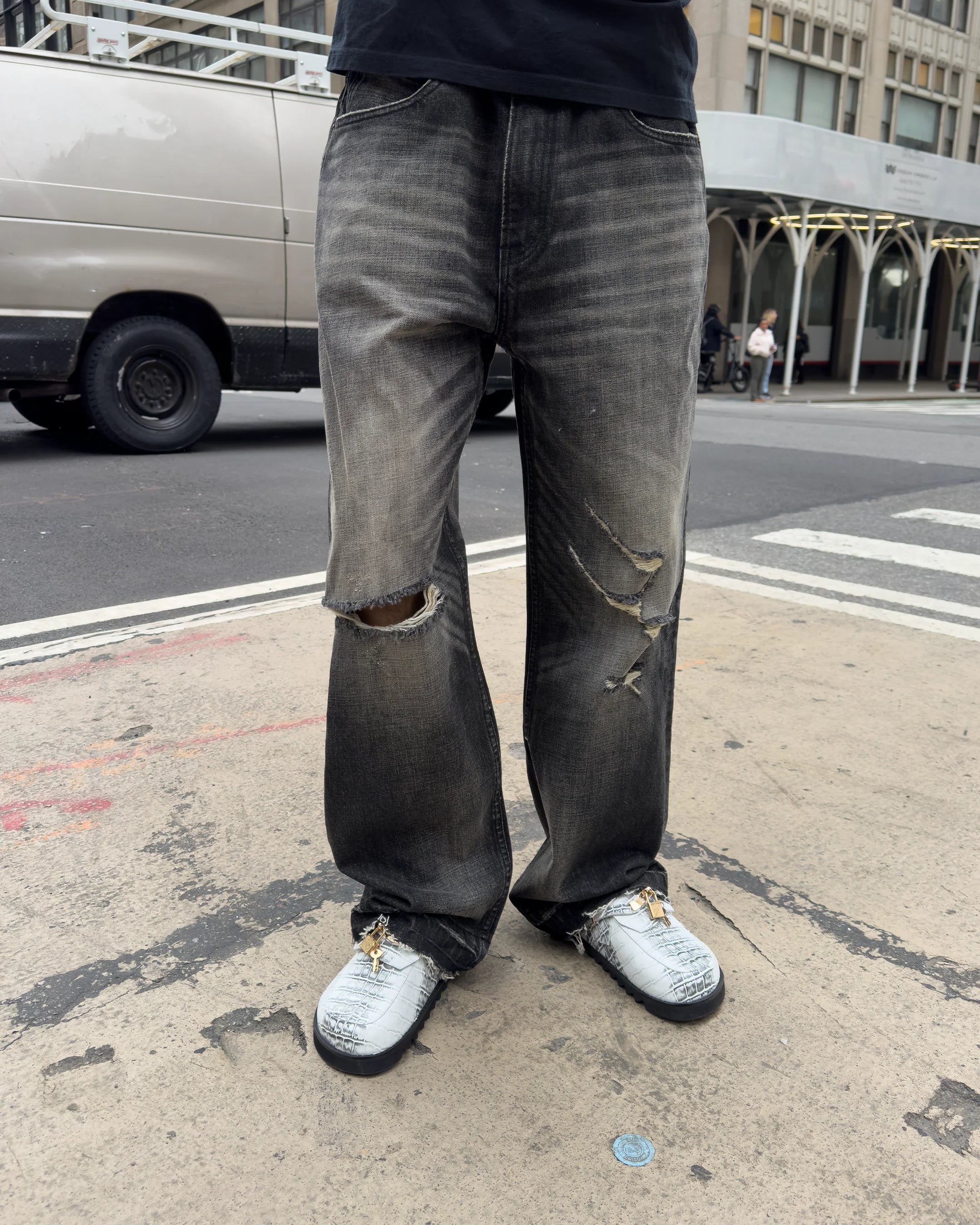 Vintage Black Thrashed Denim (UPGRADED)