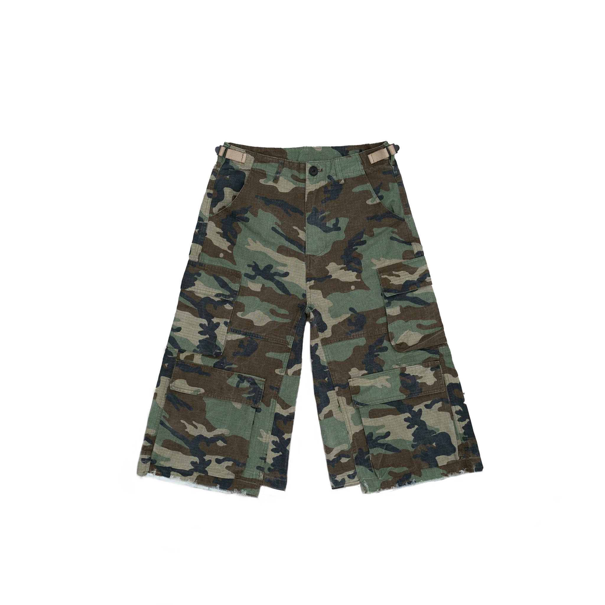 Green Camo Cargo Shorts