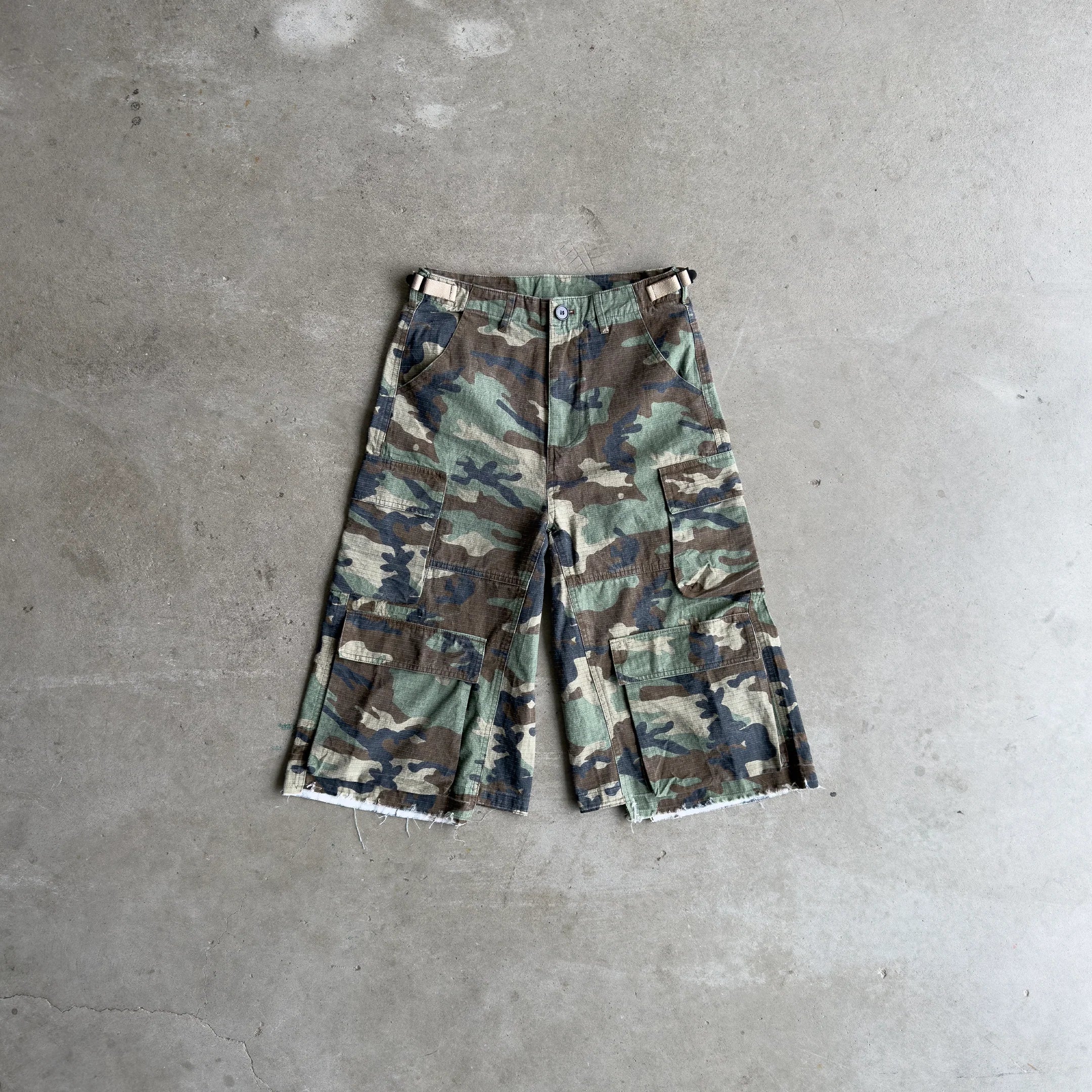 Green Camo Cargo Shorts