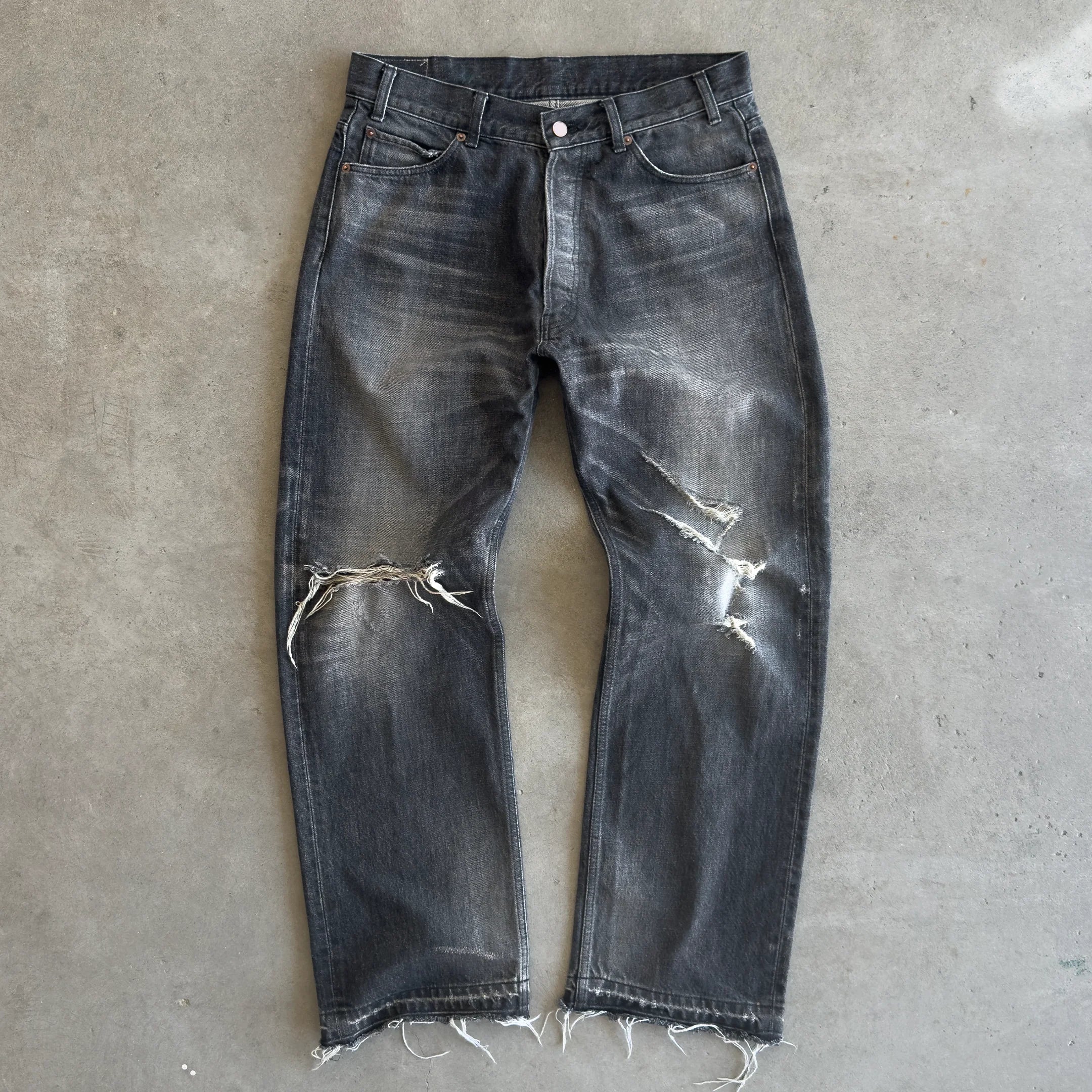 Vintage Black Thrashed Denim (UPGRADED)