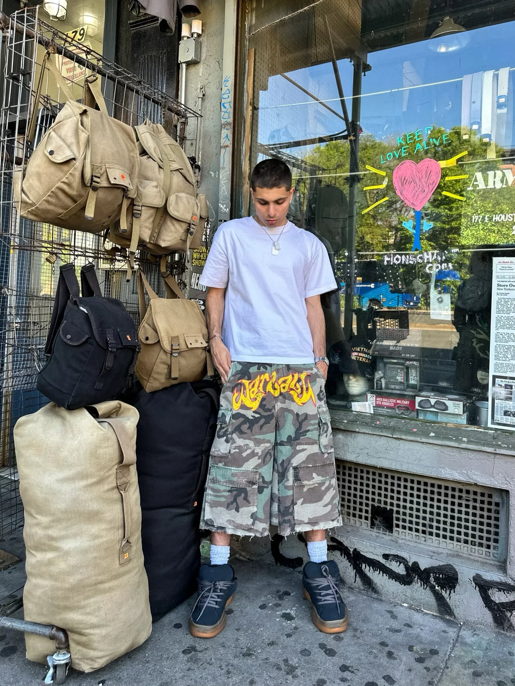 War Baby Camo Cargo Shorts