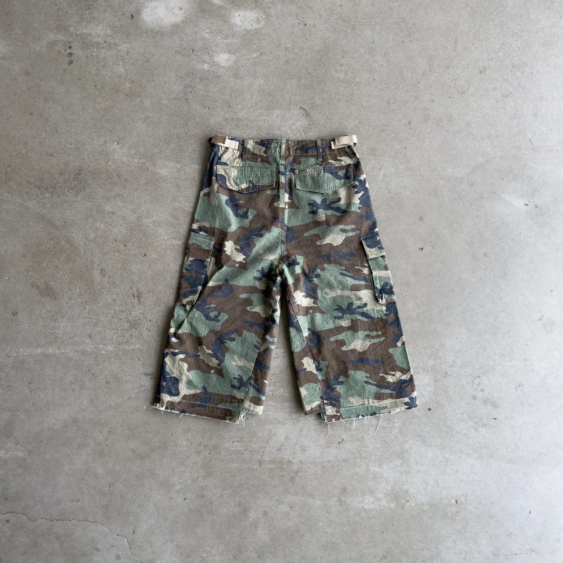 Green Camo Cargo Shorts